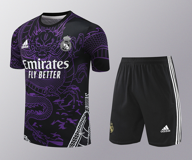 AAA Quality Real Madrid 24/25 Black/Purple Dragon Training Kit